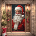 thumbnail image 3 of Red Suit Santa Claus Snowflakes Beard Christmas Banner for Holiday Decoration Winter Festival Party, 3 of 9