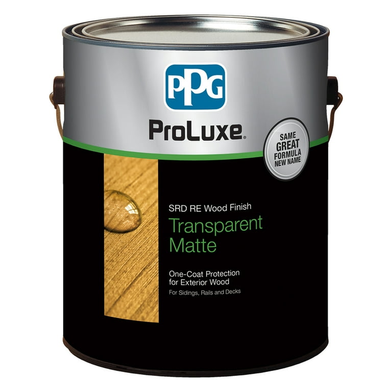 PPG ProLuxe 1 gal. Dark Oak SRD Exterior Transparent Matte Wood Finish PPG ProLuxe 1 gal. Dark Oak SRD Exterior Transparent Matte Wood Finish