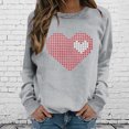 thumbnail image 1 of Qertyioot Chandail en Molleton de la Saint-Valentin pour Femmes, Hiver Col Rond Manches Longues Hauts Blouse Imprimée Régulière, 1 of 4