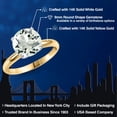 thumbnail image 2 of Gem Stone King 14K Two Tone Gold Green Prasiolite Solitaire Engagement Ring for Women | 2.40 Cttw | Round 9MM | Gemstone Birthstone | Size 7, 2 of 6