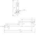 thumbnail image 5 of Cfowner Pot Filler Folding Faucet for Bar, Wall Mount Kitchen Faucet with Double Joint Swing Arm, Matte Black, 5 of 7
