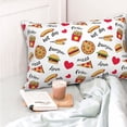 thumbnail image 4 of Honeii Fast Food Print Pillow Cases,Plush Throw Pillow Covers,Decorative Pillowcase for Sofa, Couch, Living Room-14"x20", 4 of 6