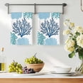 thumbnail image 2 of Navy Blue Coastal Microfiber Kitchen Towel, Turquoise Coral Ocean Modern Sea Soft Absorbent Dish Towels, Quick Drying Washable Dishcloths for Kitchen Cleaning, Drying Dishes, 18x28 Inches, 2 of 9