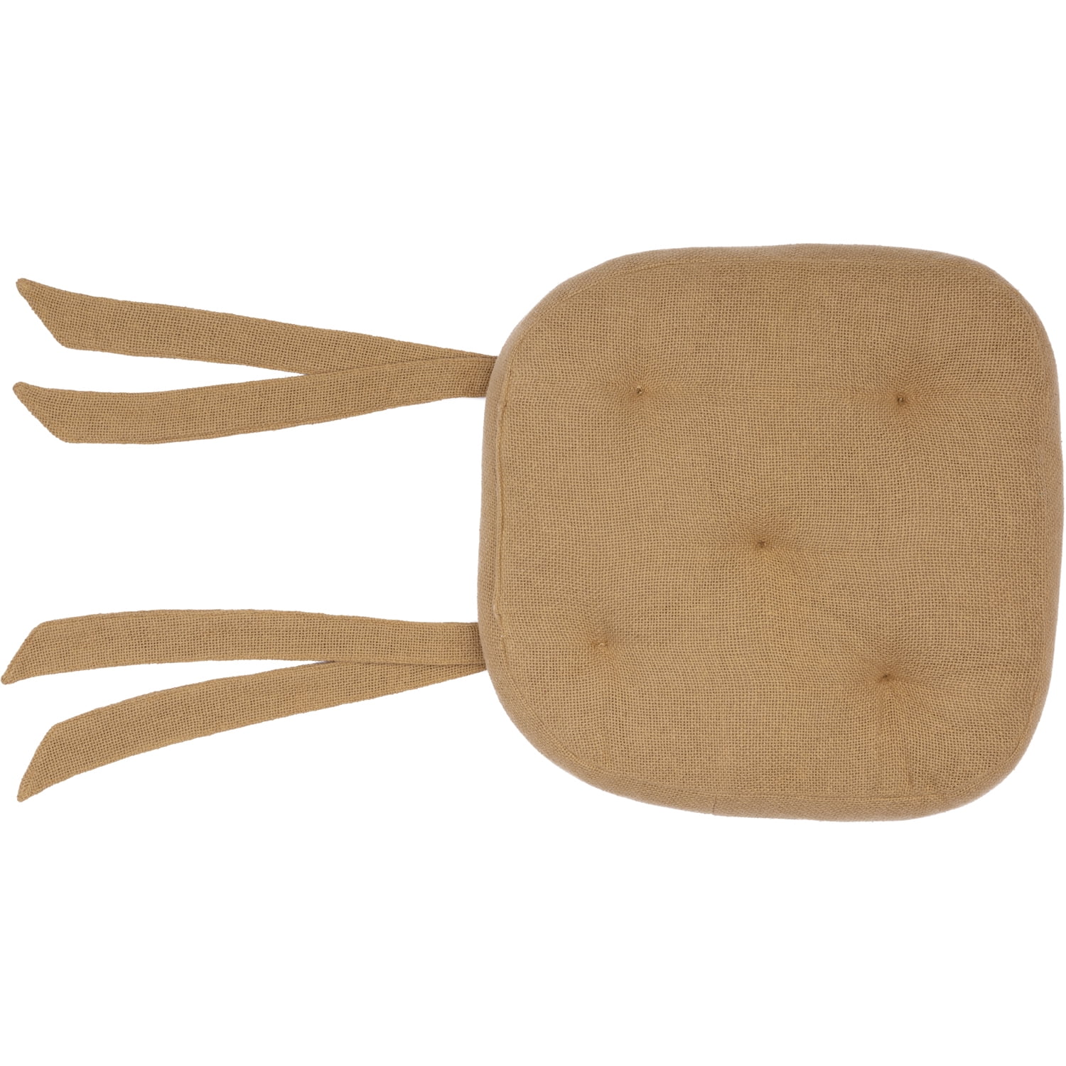 VHC Brand Burlap Natural Chair Pad 51163