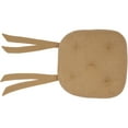 thumbnail image 4 of VHC Brands Burlap Solid Color Cotton Farmhouse Tabletop Kitchen Tie Back(s) Square Chair Pad, 1 Count (Pack of 1), Natural Tan, Set of 6, 4 of 4
