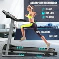 thumbnail image 3 of SWERTOY 2.0HP Treadmill for Home Folding 240lb Weight Capacity Walking Jogging Exercise Machine Health & Fitness Flexible Incline with HD Screen 3 Gear Adjustment Shock Absorber Running Belt, 3 of 7