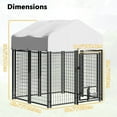 thumbnail image 7 of Waleaf 4x4x4 Outside Dog Kennel with Roof for Large Dogs,Heavy Duty Welded Wire Steel Dog Playpen Fence with Secure Lock, Pet Pen with UV-Resistant Waterproof Cover (45.4''L x 50.4''W x 56.6''H), 7 of 7