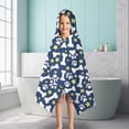 thumbnail image 6 of Paw Print Dog Bone Hooded Bath Towel，50"x30" for Ages 3 To 12 Kids, Quick Dry Lightweight Soft Microfiber Hood Beach Towel Cover Up for Kids, 6 of 7