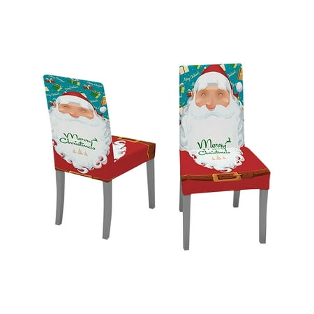 

XINKAIRUN Christmas Printed Chair Cover Christmas Tablecloth Print Rectangle Table Cover Set Holiday Party Home Decor Multicolor