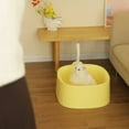 thumbnail image 2 of Michu Macaron High Edge Open Style Extra Large Cat Litter Box, Scoop Included Pineapple, 2 of 6