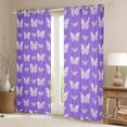 thumbnail image 2 of Homewish Watercolor Gradient Butterfly Curtains Pack of 2 (42x84 Each),3D Colorful Butterflies Curtains Blackout,Purple White Bedroom Curtains For Girls Teens,Luxury Bedroom Decor, 2 of 6