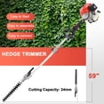 thumbnail image 4 of Floseru 52cc 2-Cycle Gas Weed Eater Gas Powe, 5-in-1 Gas Weed Wacker, Brush Cutter Gas Trimmer for Grass and Weed, Hedge Trimmer Gas String Trimmer, Edger, Pole Saw & Pruner, 4 of 13