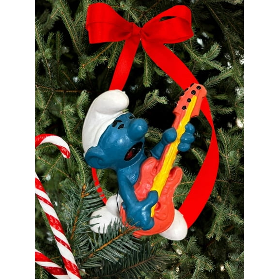 Ornament Smurf PVC Holiday Gift New Smurfs Figure Figurine 2.5” Rare Charm VTG dangler