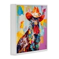 thumbnail image 4 of Stupell Industries Modern Cowboy Rooster Animals & Insects Painting White Framed Art Print Wall Art, 17 x 17, 4 of 10