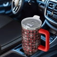 thumbnail image 6 of Red and Black Christmas Snowflake Pattern Tumbler with Handle and Lid,40oz Double Wall Vacuum Insulated Tumbler,Cups Gift for Women and Men, 6 of 7