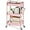 Pink, variant on 3 Tier Rolling Cart, Metal Utility Cart with Wheels & Wooden Top, Pink Organizer Cart, Rolling Craft Storage Cart, Serving Trolley Cart for Kitchen, Office, Bathroom, Kids' Room, Bedside, Pink