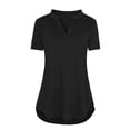 thumbnail image 3 of Youmylove Maternity Summer Short Sleeve V Neck Plaid Print Tops T Shirt For Breastfeeding Womens Nursing Tshirts Soft Cozy Blouse, 3 of 7