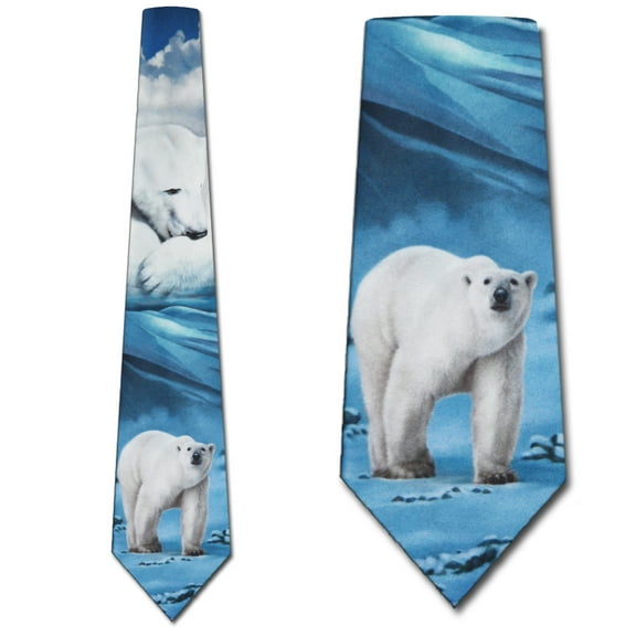 Polar Bear tie Necktie Mens Tie