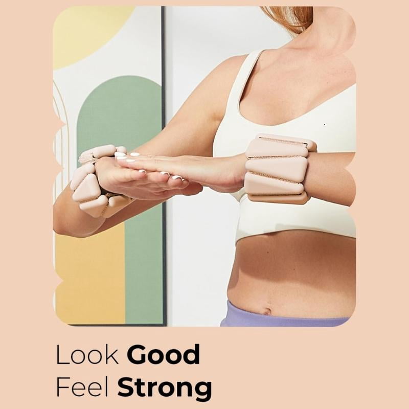 CEORPER 2Pcs Adjustable Fitness Ankle Wrist Weights Band for Ankle & Wrist Training