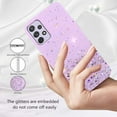 thumbnail image 2 of for Samsung Galaxy A53 Case Clear Glitter Aesthetic Pink Samsung A53 Phone Case Silicone Transparent Shockproof Soft Cover Thin (Samsung A53 5g, Purple), 2 of 14