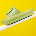thumbnail image 5 of adviicd Kids Slippers Summer Cloud Slides for Kids,Boys Girls Shower Slippers Slip on Sandals,Non-Slip Open Toe Pillow Slippers Sandals,Quick Drying Summer Beach Pool Shoes (Green,13), 5 of 6