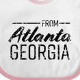 thumbnail image 4 of Inktastic From Atlanta Georgia in Black Distressed Text Boys or Girls Baby Bib, 4 of 4