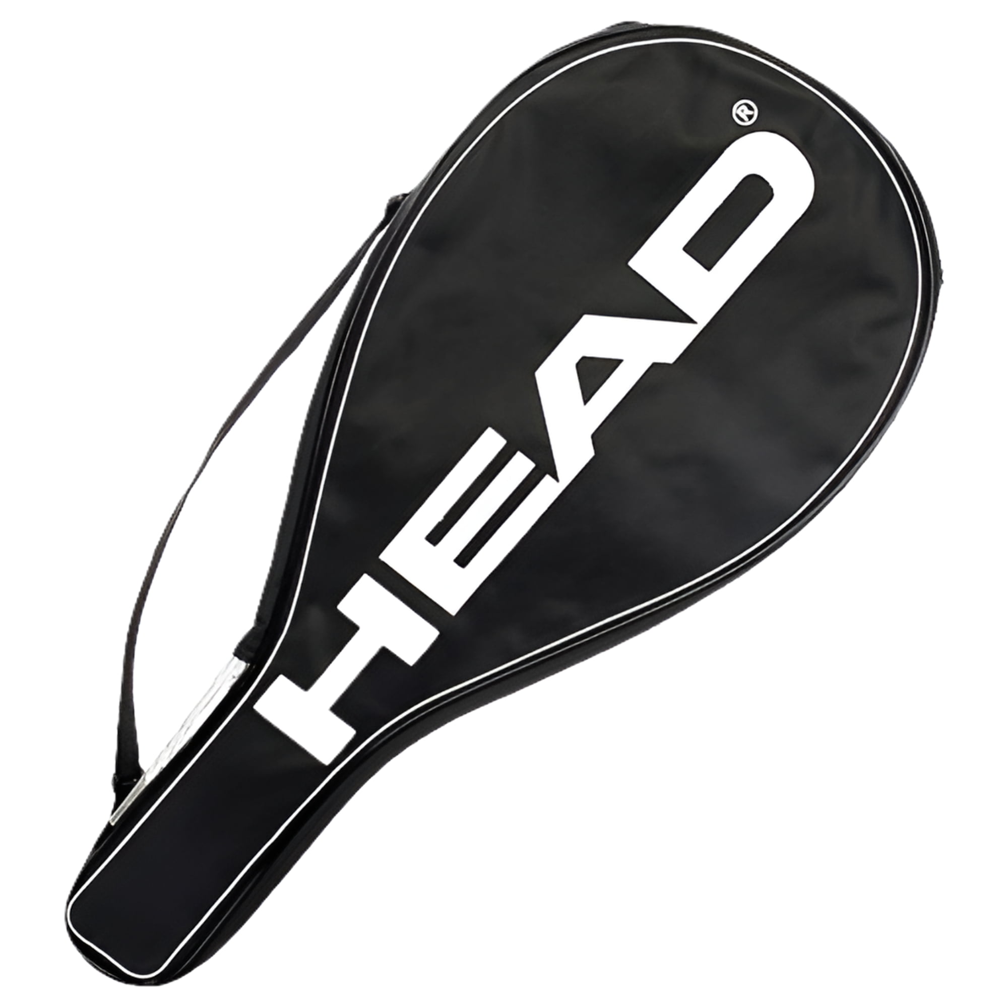 HEAD Tennis Racquet Cover Bag - Lightweight Padded Racket Carrying Bag w/ Adjustable Shoulder Strap,Black / White, 1 Racket