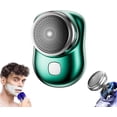 thumbnail image 1 of Lureza Rasoir - Lureza Mini Rasoirs, Rasoirs Électriques Portables de Poche pour Hommes, Lureza Mini Rasoir Électrique Portable pour Hommes, Rechargeable USB, pour Voyage Bureau Voyage d'Affaires (Vert), 1 of 8