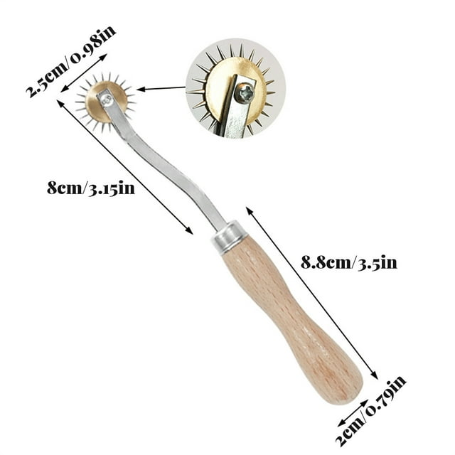 maskred Tracing Wheel Smooth Home Accessories Exquisite Leather Marking Fittings Simple Practical Stitching Marker Pattern Tracer Flat Bottom 1Set