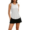 thumbnail image 2 of Workout Tank Tops Woman Summer Sleeveless Ruffle Racerback Crewneck Casual Loose Running Gym Athletic Tee Shirts, 2 of 7