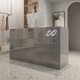 thumbnail image 3 of Receptionist Pulpit Cash Counter Desk Restaurant Tables White Mobile Checkout Register Counter Pulpitos Retail Bureau Furniture My Lux Decor Round, 3 of 12