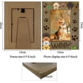 thumbnail image 2 of Dog Picture Frame Wood Photo Frame Holds Display Pictures 4x6 Wall Mounting Paw Print Brown Woof Printing Poster Frame Stand for Wall Gallery Tabletop Decor Pet Memorial Gifts 6 x 8Inch DIY, 2 of 9