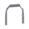 thumbnail image 1 of Holman Bulkhead Divider Wing 40669SH For Holman Bulkhead Models 4066X; Powder Coated; Steel; Grey, 1 of 2