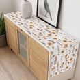 thumbnail image 4 of Brown Spring Floral Table Runner 48 Inches Long Farmhouse Dress Scarves, Flowers Botanical Elegant Pastoral Dining Tablerunner for Coffee Table/Kitchen Island/Party Décor, 13" x 48", 4 of 8