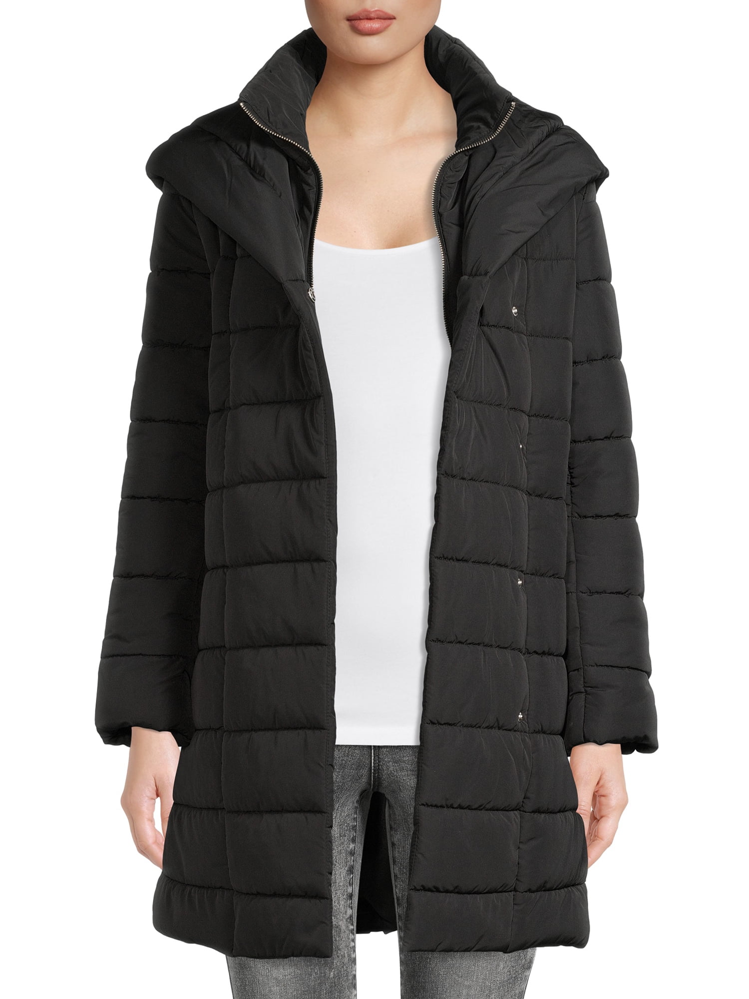 asymmetrical puffer coat