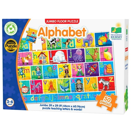 The Learning Journey 436318 Jumbo Floor Alphabet Jigsaw Puzzle, Cardboard, 50 Pieces