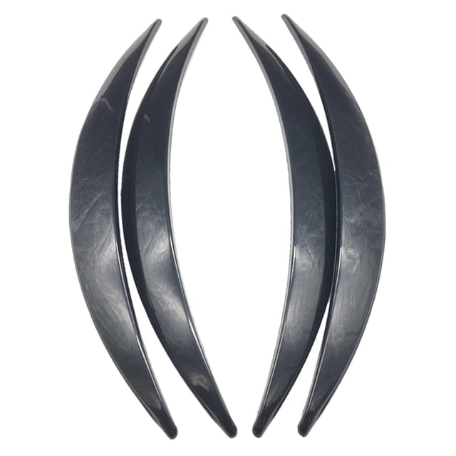 koolsoo 4Pcs Generic Car Wheel Eyebrow Arch Trims Convenient Mudguards Flaring Edge Trim Black