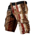 thumbnail image 2 of Men's Casual Loose Fit Multi-Pockets Military Cargo Shorts Camo Print Cargo Shorts with Multiple Pockets and Relaxed Fit Beige XXL, 2 of 3