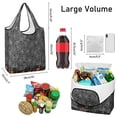 thumbnail image 3 of 5 Pack Foldable Shopping Bag,Spider Web Border Halloween Pattern Reusable Grocery Bags with Pockets,Large Reusable Tote Bags with Handles Waterproof & Lightweight, 3 of 6