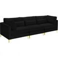 thumbnail image 1 of Meridian Furniture Julia Black Velvet Modular Sofa, 1 of 7