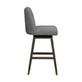 thumbnail image 5 of Amalie Swivel 30" Seat Height in Gray Oak Wood Finish with Gray Boucle Fabric Bar Stool for Kitchen Island Counter, 5 of 11