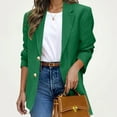 thumbnail image 5 of UYISJ Blazers for Women Business Casual Notch Lapel Button Down Suit Jacket Long Sleeve Open Front Work Blazers with Pockets Green XXL, 5 of 8