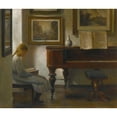 thumbnail image 2 of Carl Holsøe 17x15 Black Ornate Wood Framed Double Matted Museum Art Print Titled - Girl in an Interior, 2 of 5