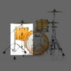 Pearl Crystal Beat 14"x13" Floor Tom, Tangerine Glass Acrylic (#732)