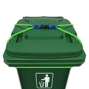 Heavy Duty Trash Can Lock for 30-50 Gal Outdoor Garbage Cans, for Animals, Squirrels, Cats, Dogs, Raccoons, Green