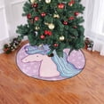 thumbnail image 2 of FMSHPON Love Heart Unicorn Xmas Christmas Tree Skirt Stand Mat for Holiday Party Decoration Indoor Outdoor 48 inches, 2 of 3