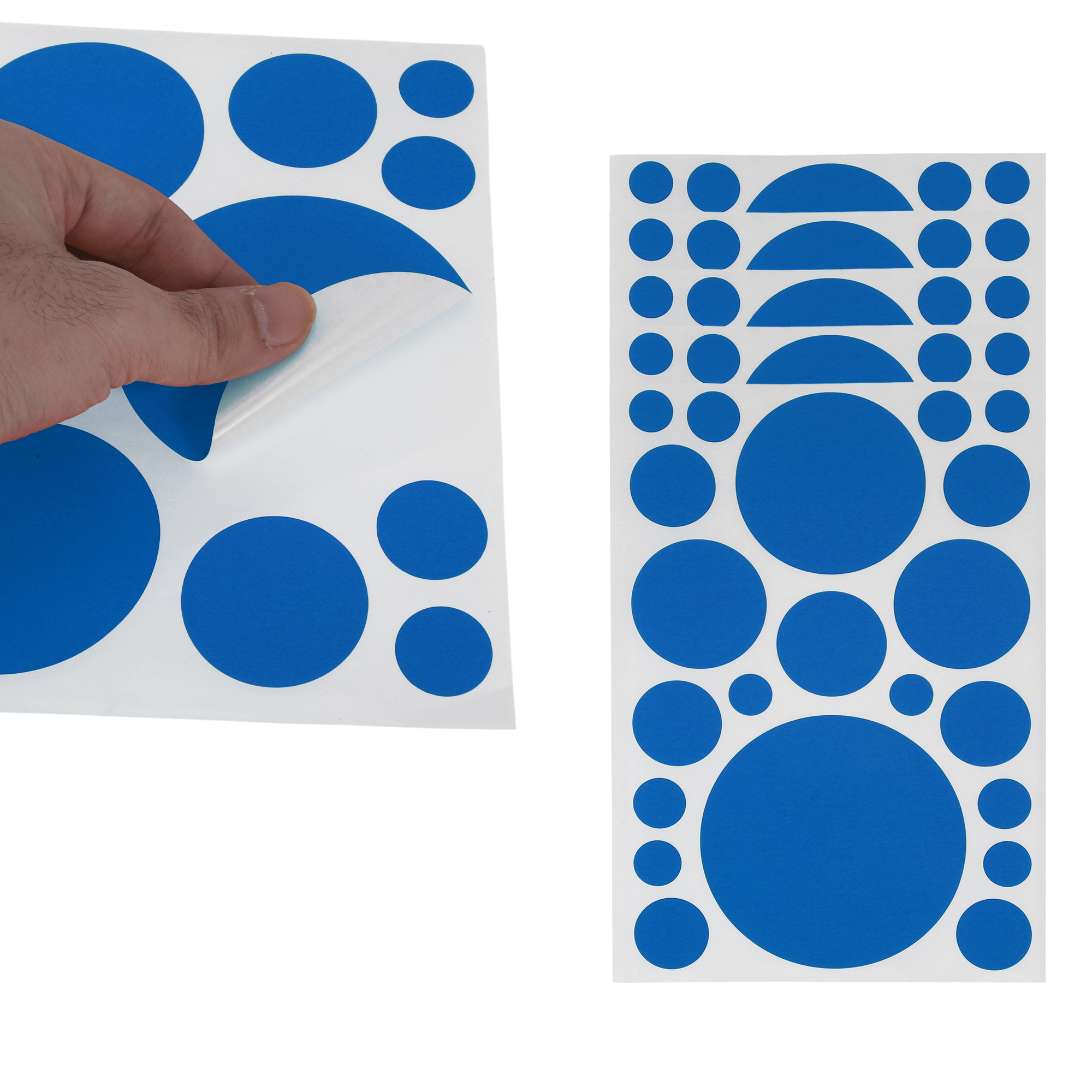 Unique Bargains Mall Large Round Dots Gift Stickers 6PCS Blue