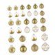 thumbnail image 1 of 30 piezas de adornos colgantes para árbol de Navidad, adornos decorativos para colgar en la pared. Oro, 1 of 9