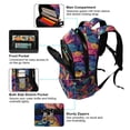 thumbnail image 5 of FORMRS Kids School Backpack Elementary Student Unisex Travel Bookbag with Reflective Stripes, Colorful Art Leaves Pattern, 5 of 7