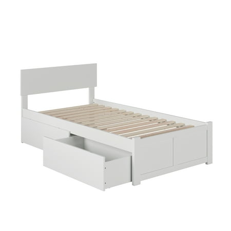 Orlando Twin Xl Platform Bed With Flat Panel Foot Board And 2